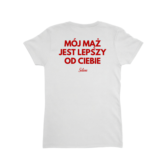Mój Mąż BabyTee Biała